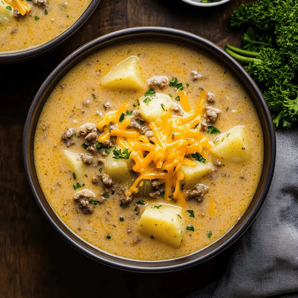Cozy Cheesy Beef and Potato Soup for Ultimate Comfort