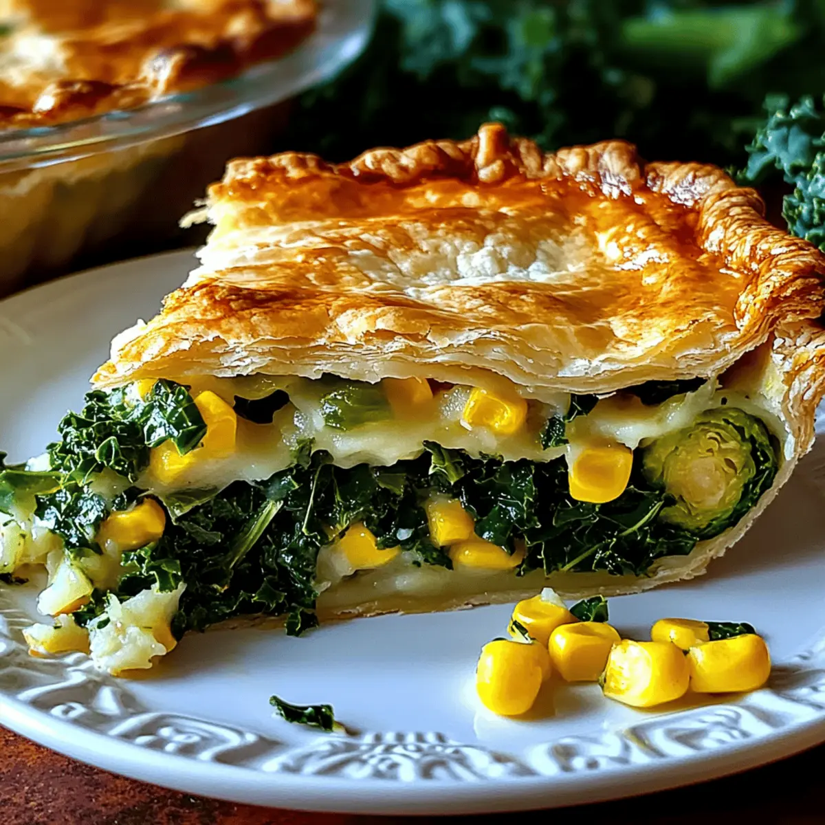 Brussels Sprouts Kale And Corn Pie: Cozy Comfort Food Bliss