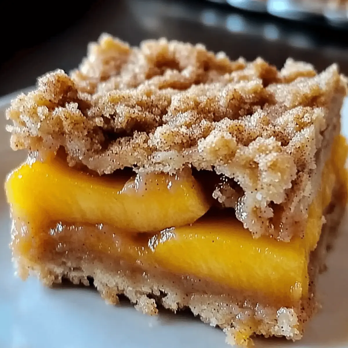 Cinnamon Peach Crumble Bars That Will Brighten Your Day