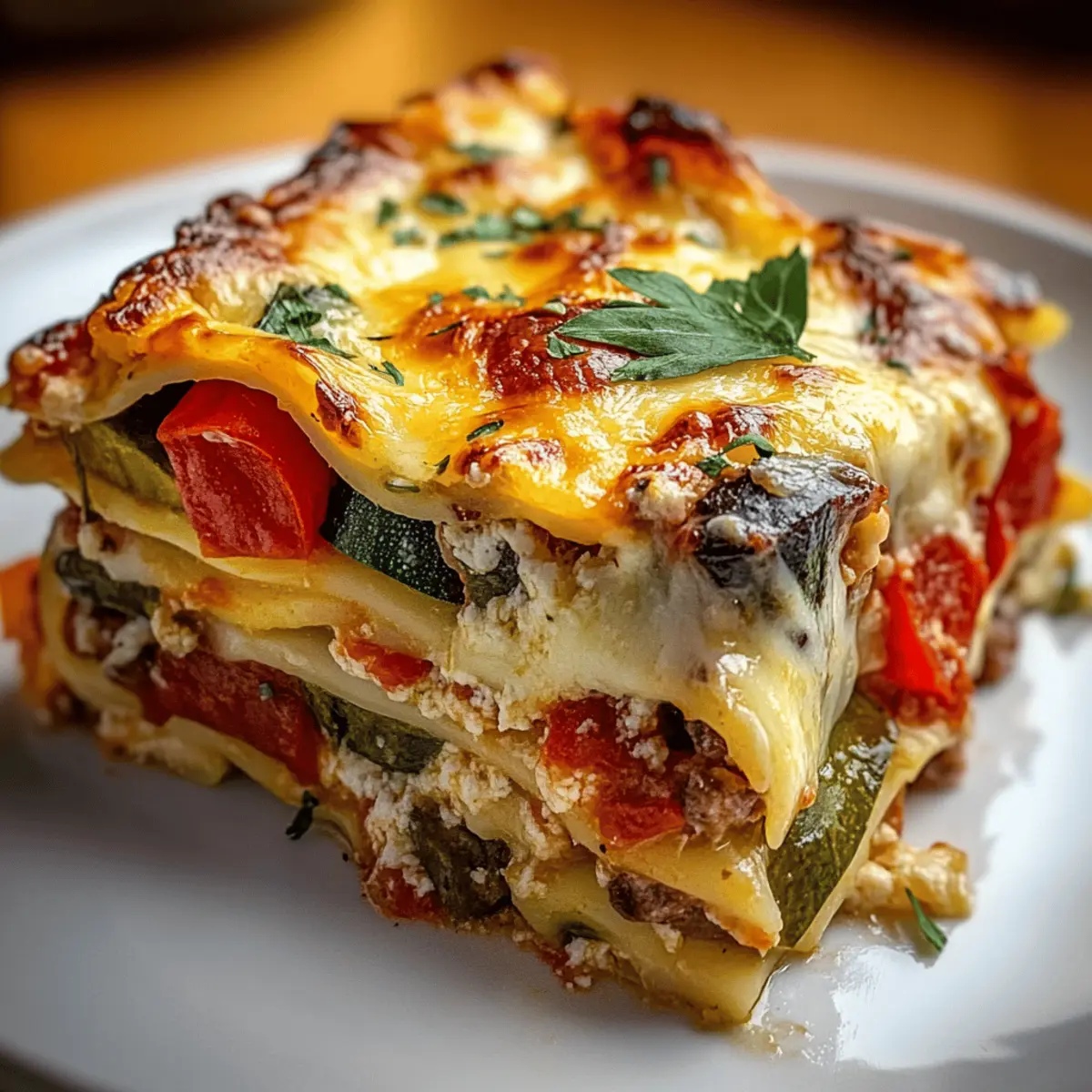 Deliciously Creamy Baked Italian Vegetable Lasagna Recipe