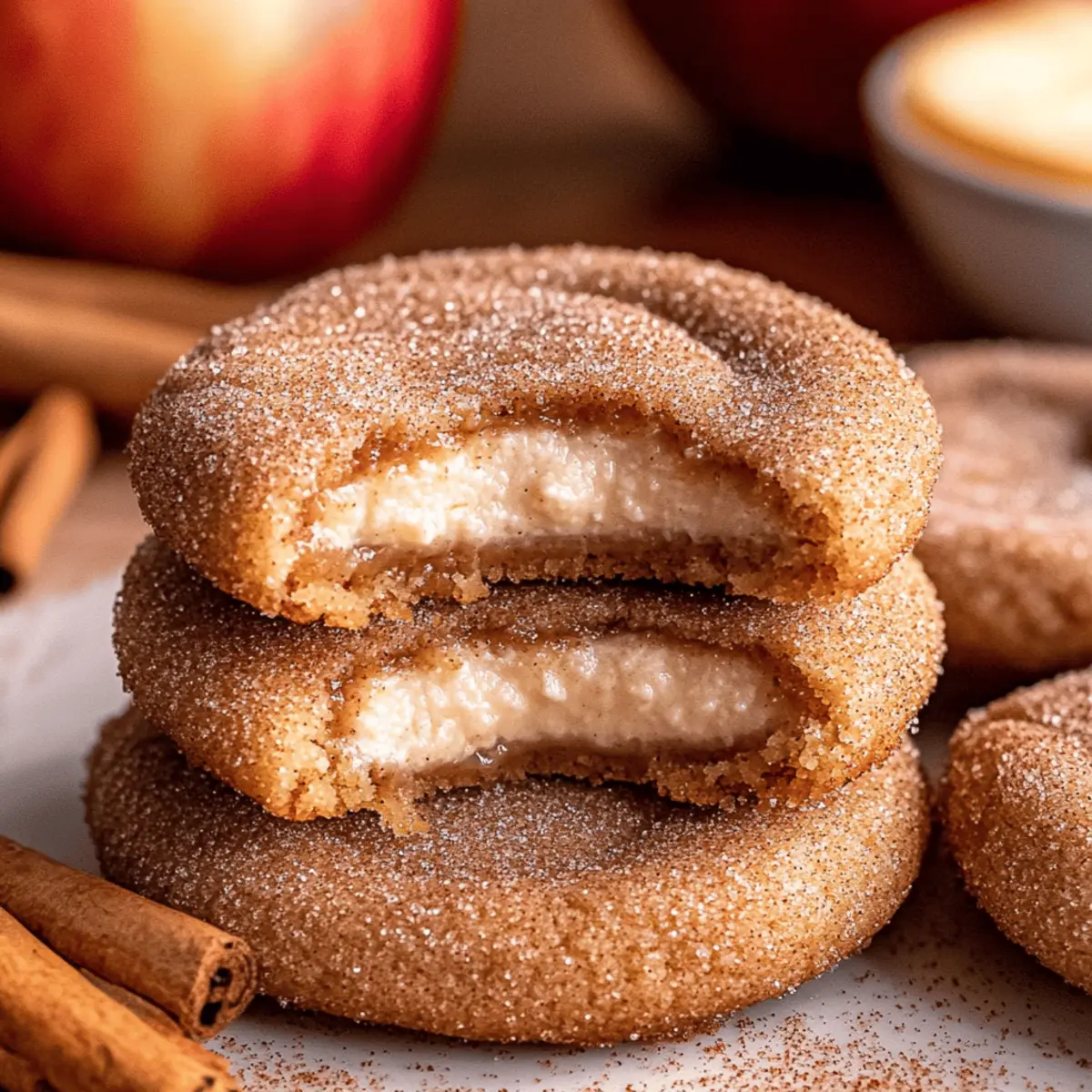 Chewy Apple Cider Cheesecake Cookies for Fall Bliss