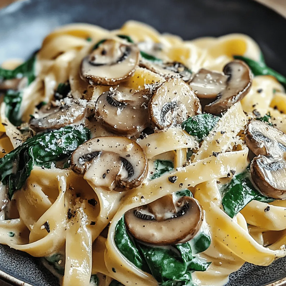 Creamy Spinach Mushroom Pasta That’s Quick and Comforting