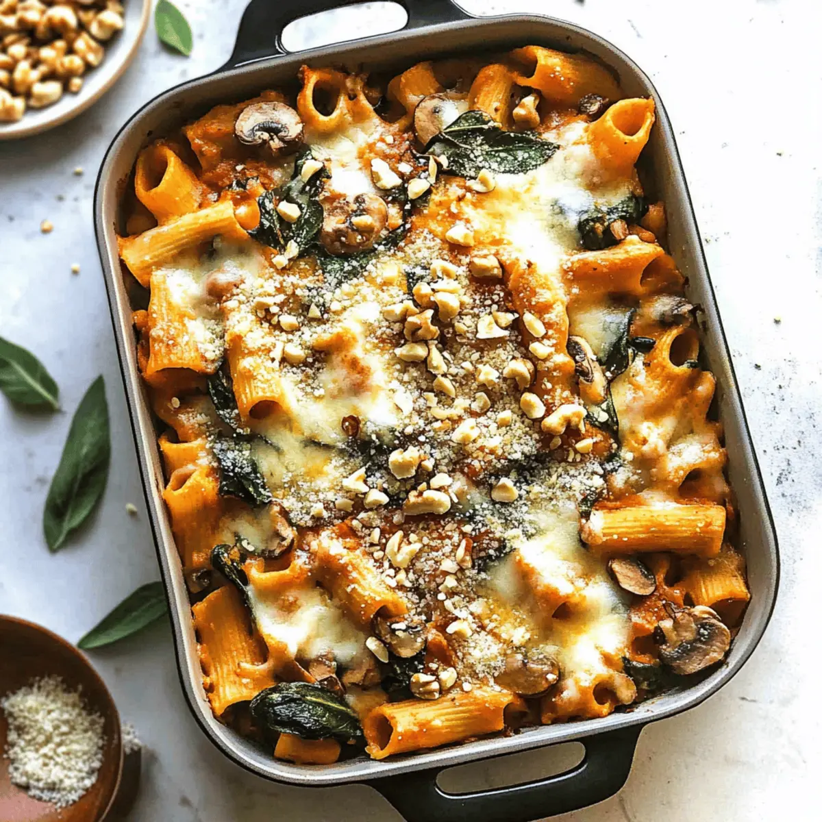 Creamy Pasta Bake with Pumpkin Tomato Sauce for Cozy Nights