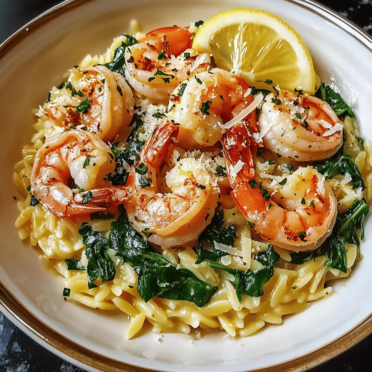 Shrimp Orzo in Lemon Garlic Sauce for a Zesty Weeknight Treat
