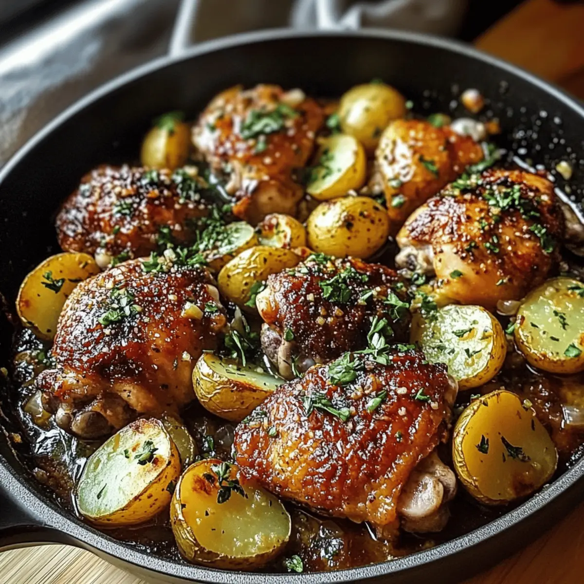 Garlic Butter Chicken and Potatoes Skillet for Cozy Nights