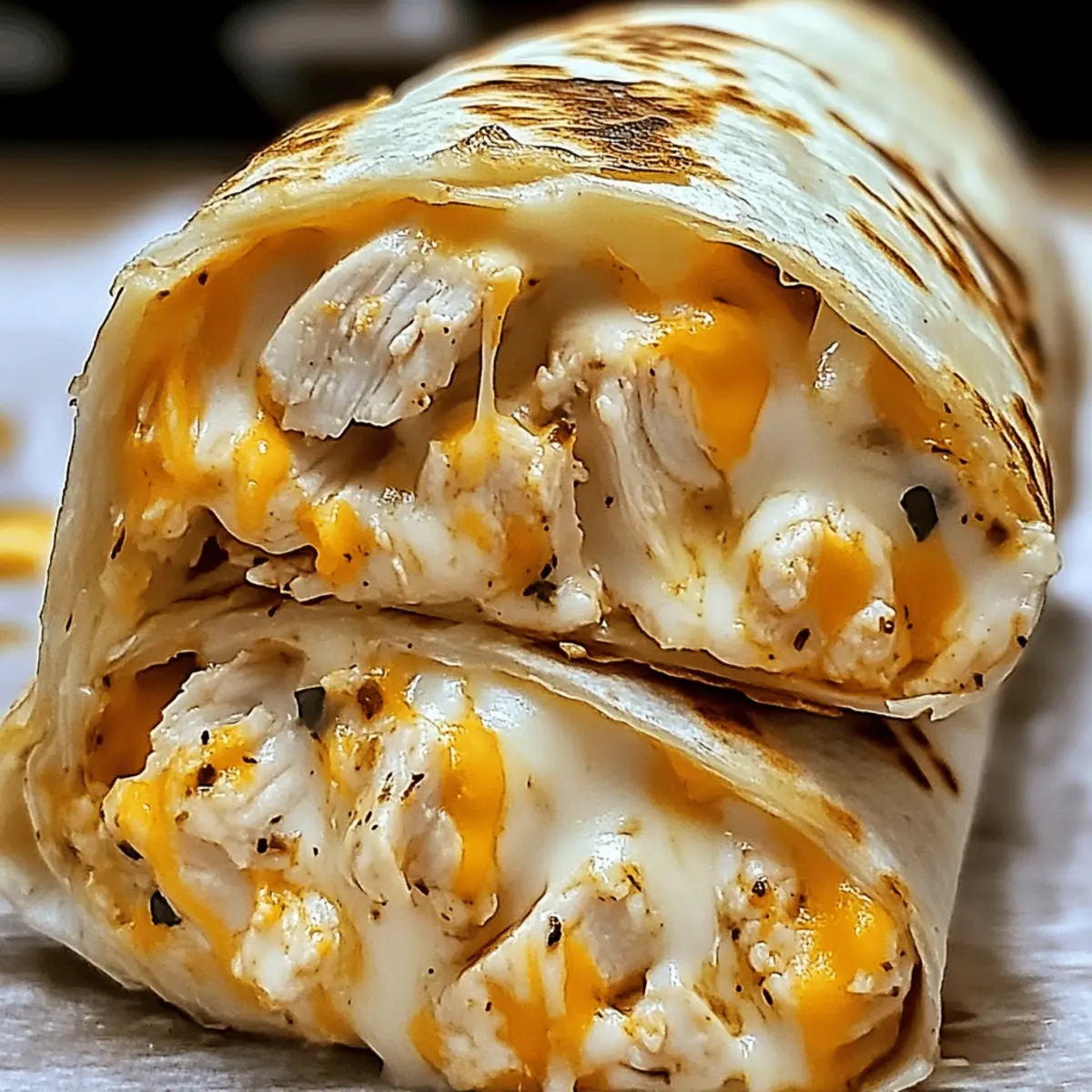 Cheesy Garlic Chicken Wraps for Quick Cozy Dinners