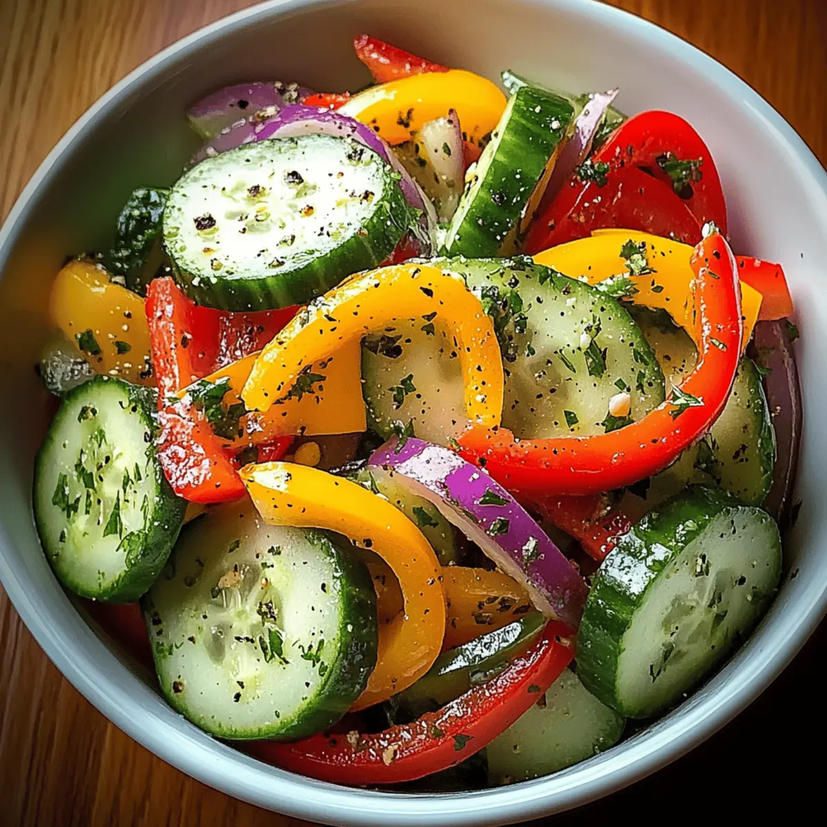 Cucumber Sweet Pepper Salad: A Crisp, Colorful Summer Treat