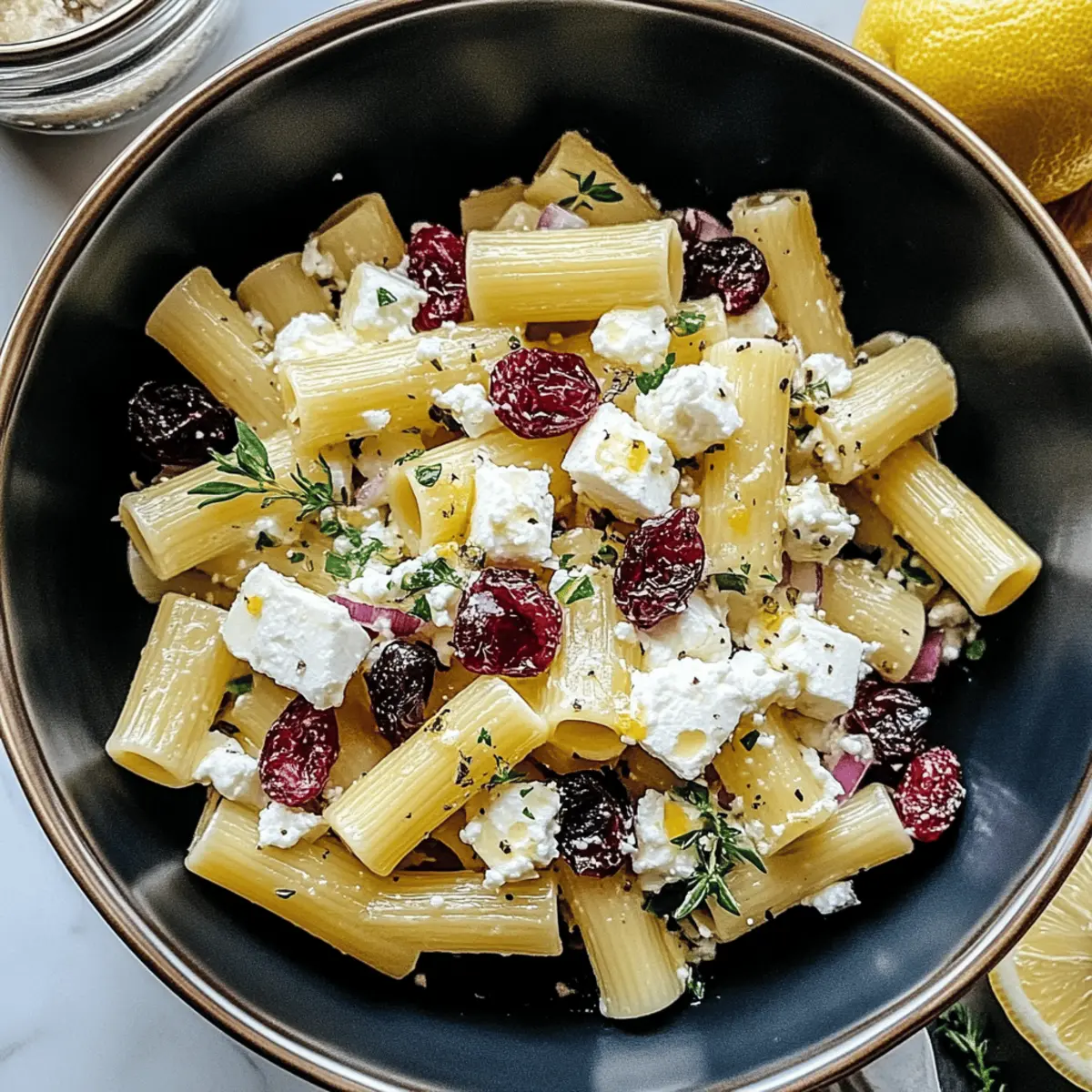 Refreshing Feta & Cranberry Rigatoni Salad for Light Summer Days