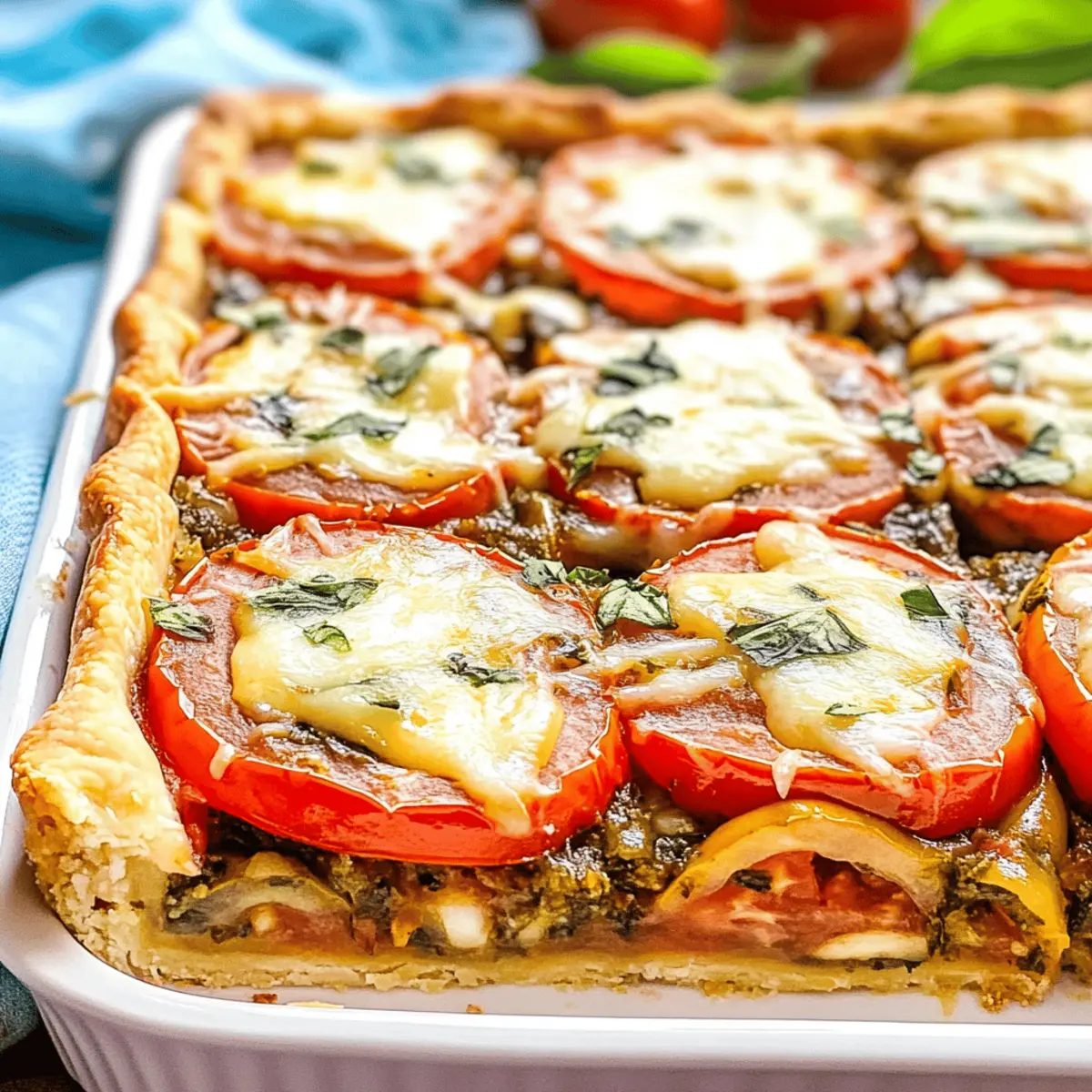 Deliciously Easy Slab Tomato Pie for Summer Gatherings