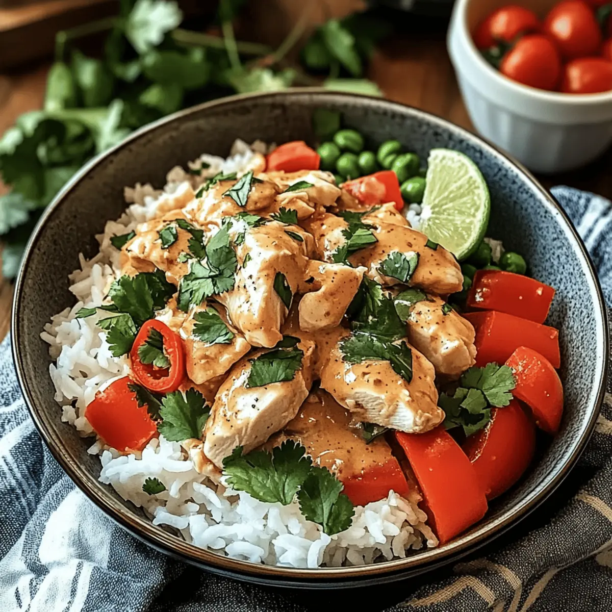 Delicious Coconut Chicken Rice Bowl for a Tropical Dinner Escape