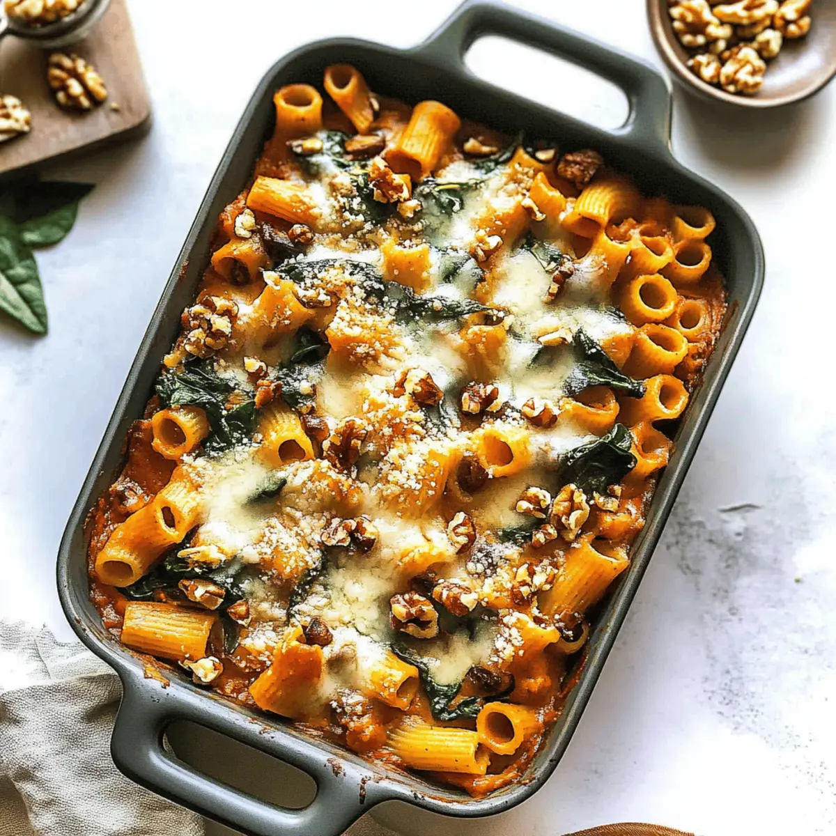 Cozy Pasta Bake with Pumpkin Tomato Sauce for Fall Comfort