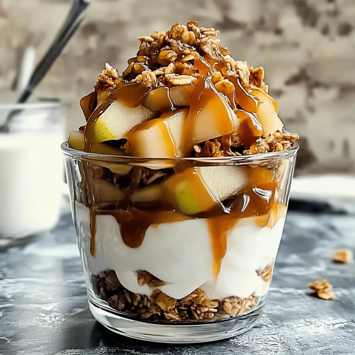 Delicious Caramel Apple Crisp Yogurt Parfait Bliss