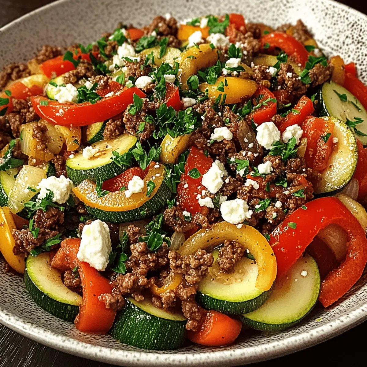 Flavor-Packed Mediterranean Ground Beef Stir Fry in 35 Minutes