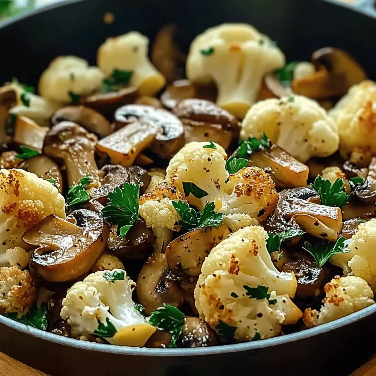 Garlic Cauliflower Mushroom Skillet: A Quick Healthy Delight