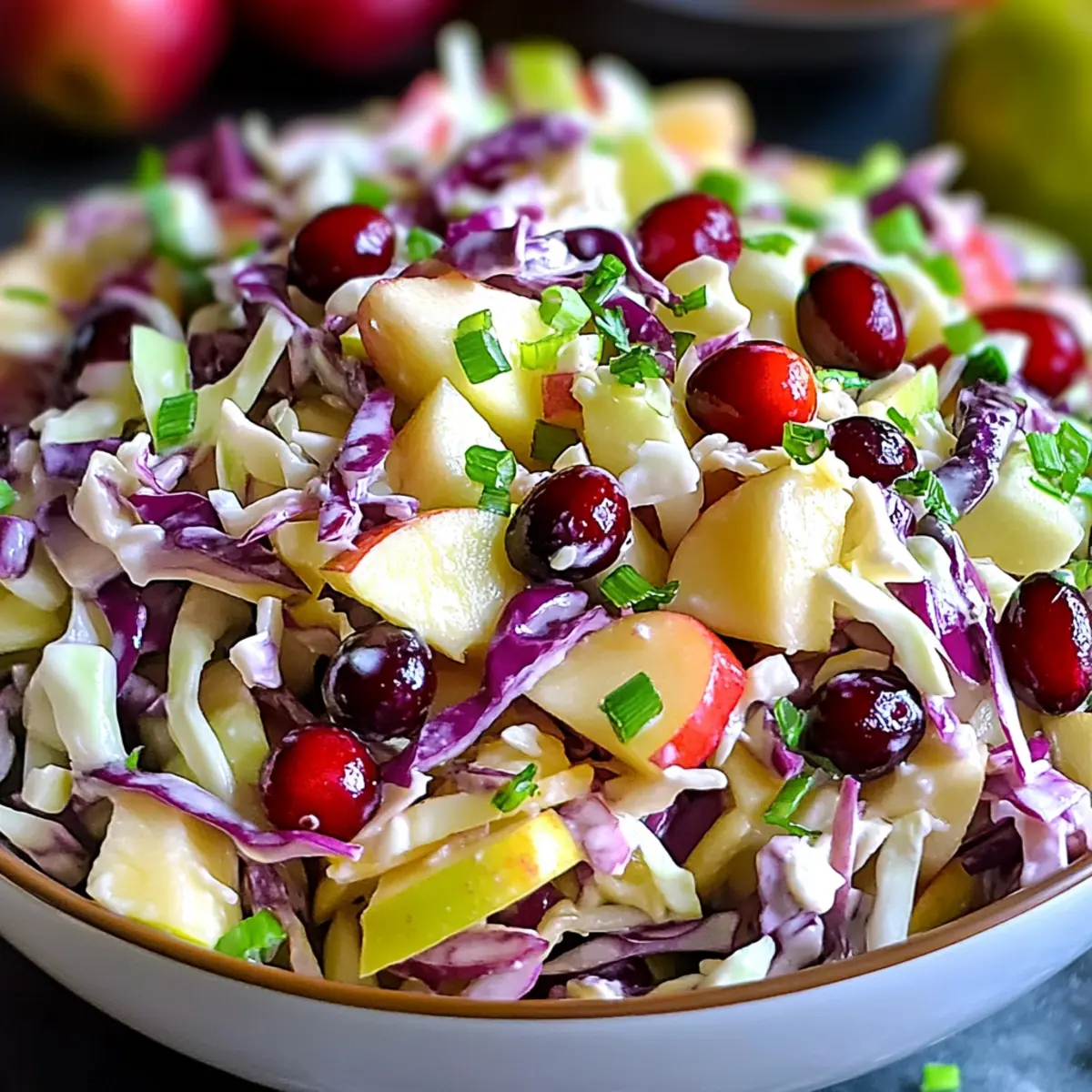 Cranberry Apple Slaw: Refreshingly Crunchy and Customizable