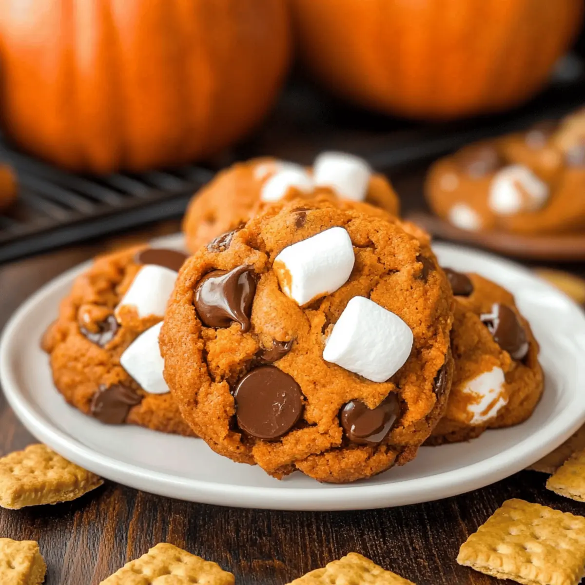 Irresistibly Soft Pumpkin S’mores Cookies for Cozy Nights