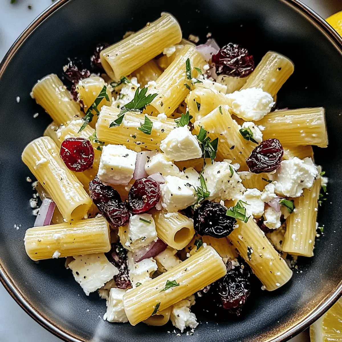 Zesty Feta & Cranberry Rigatoni Salad You’ll Crave Every Summer