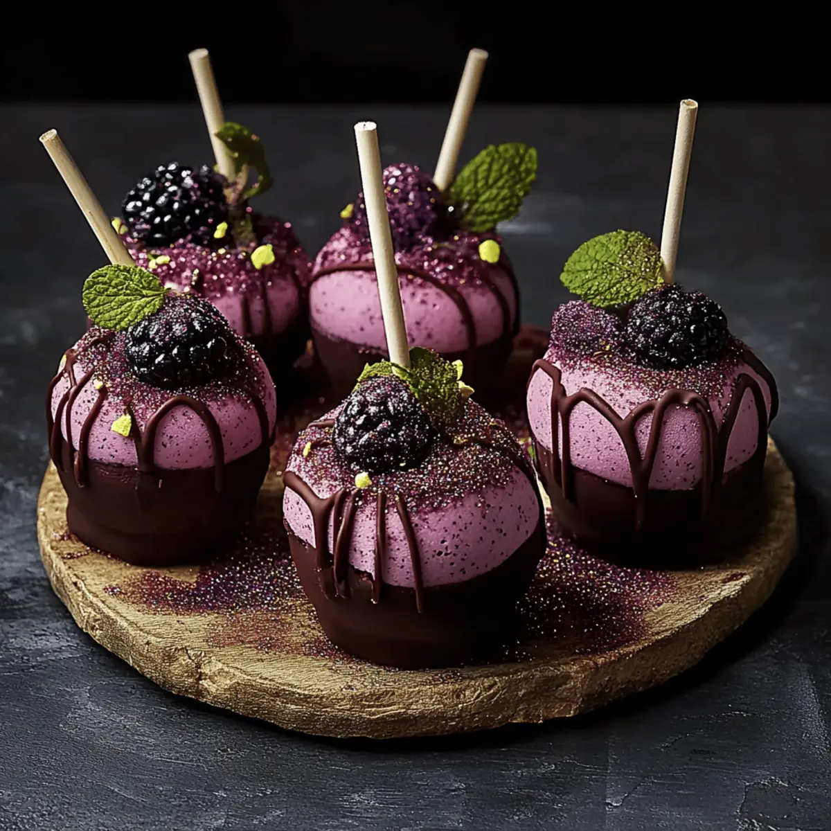 Magical Forbidden Forest Blackberry Cheesecake Pops Delight