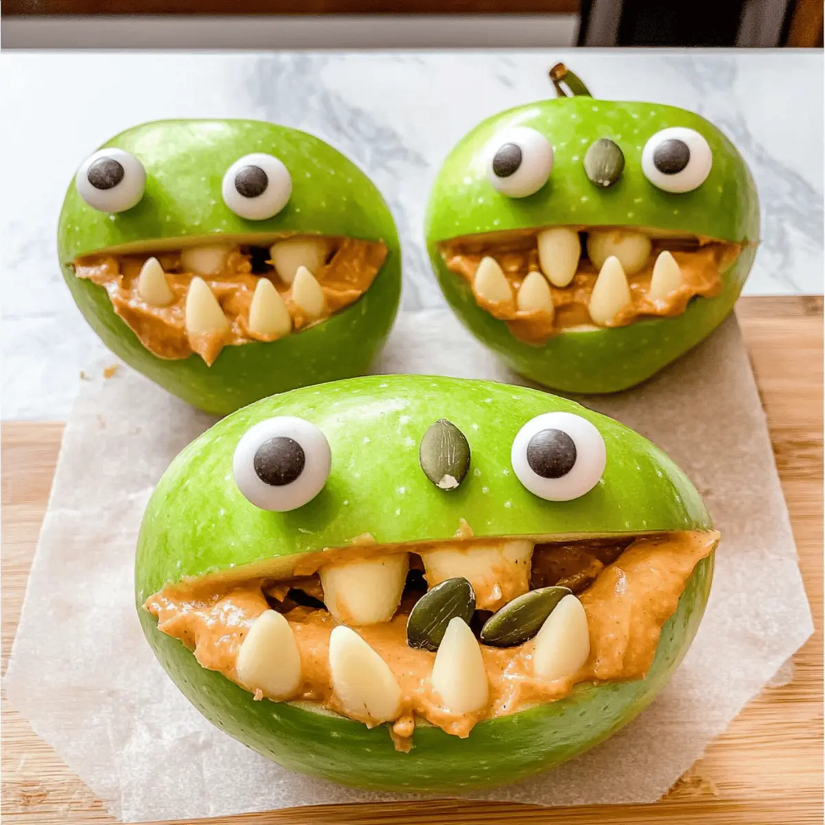 Green Apple Monsters: A Fun & Healthy Halloween Snack