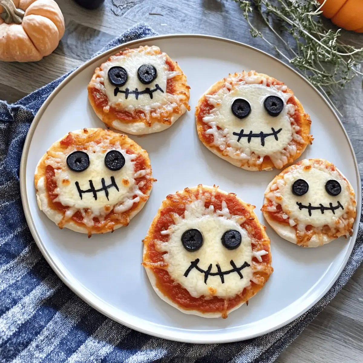 Halloween Mini Pizzas That Bring Spooky Fun to Your Table