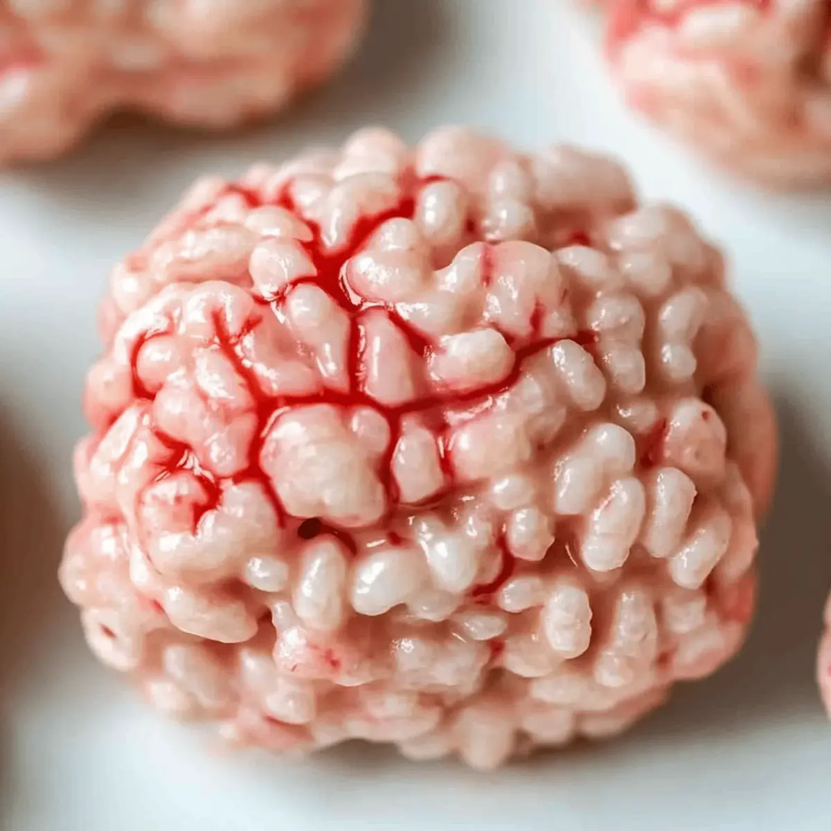 Fun Marshmallow Rice Bubbles Halloween Brains for Spooky Treats