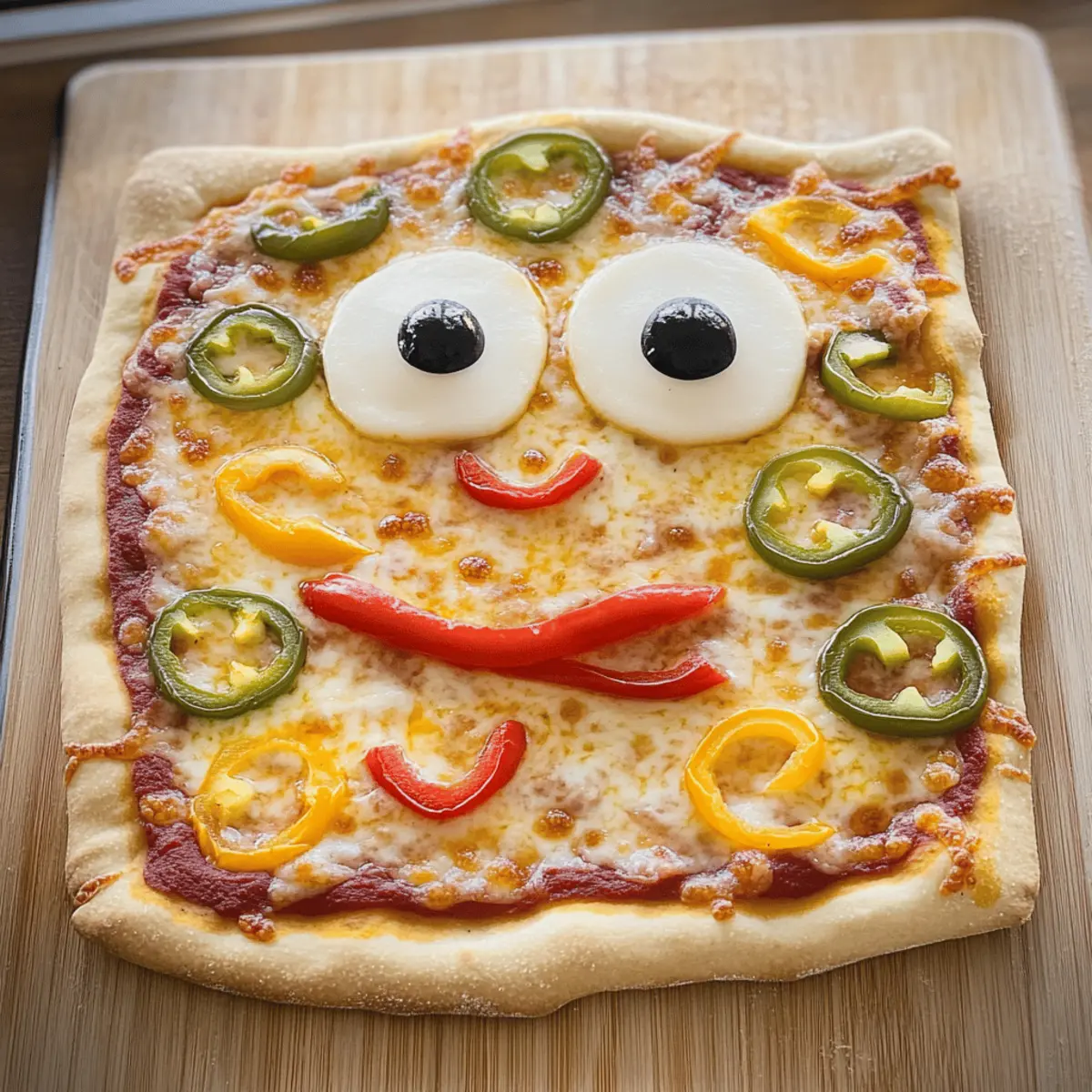 Monster Face Pizza: Make Mealtime Fun with Custom Toppings