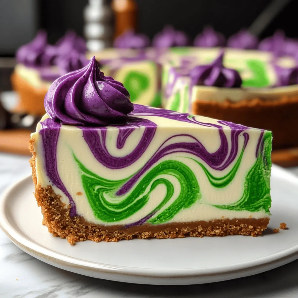 Enchanting Polyjuice Potion Swirl Cheesecake for Magical Gatherings