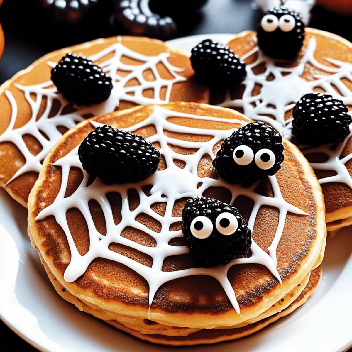 Delightful Spider Pancakes for a Spooky Breakfast Fun
