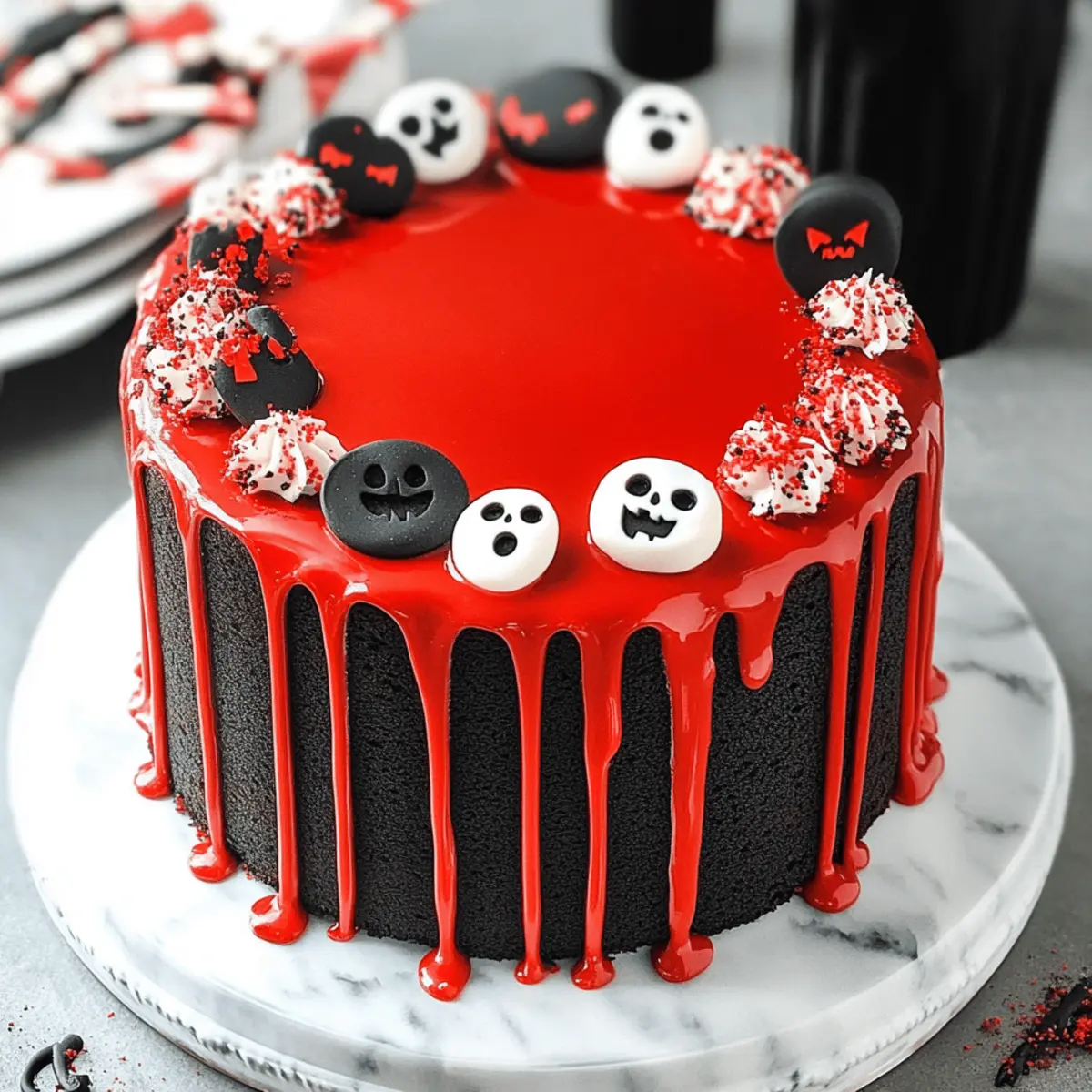 Delightful Spooky Halloween Marble Cake for Your Festive Table