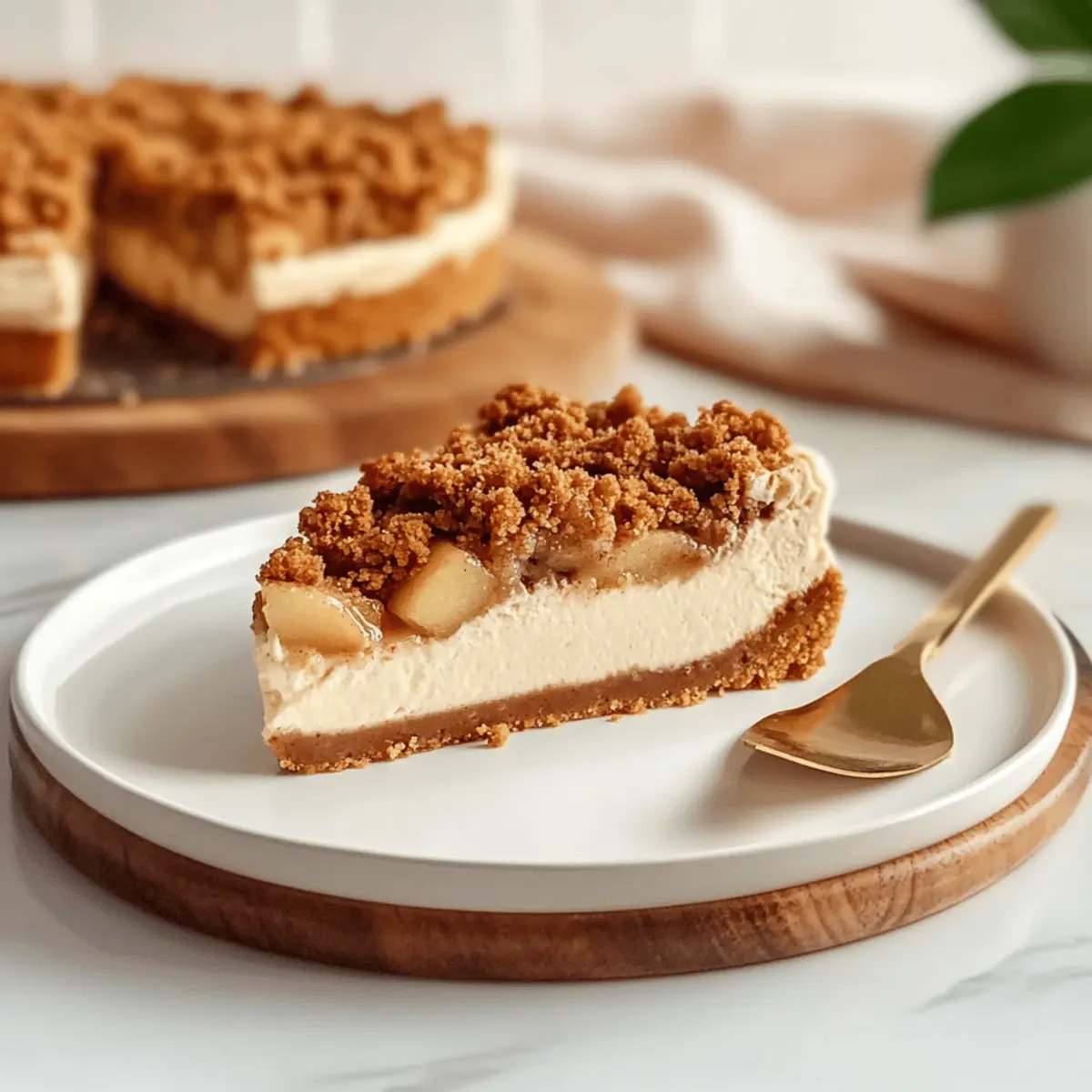 Heavenly Vegan Apple Crumble Cheesecake You Can't Resist