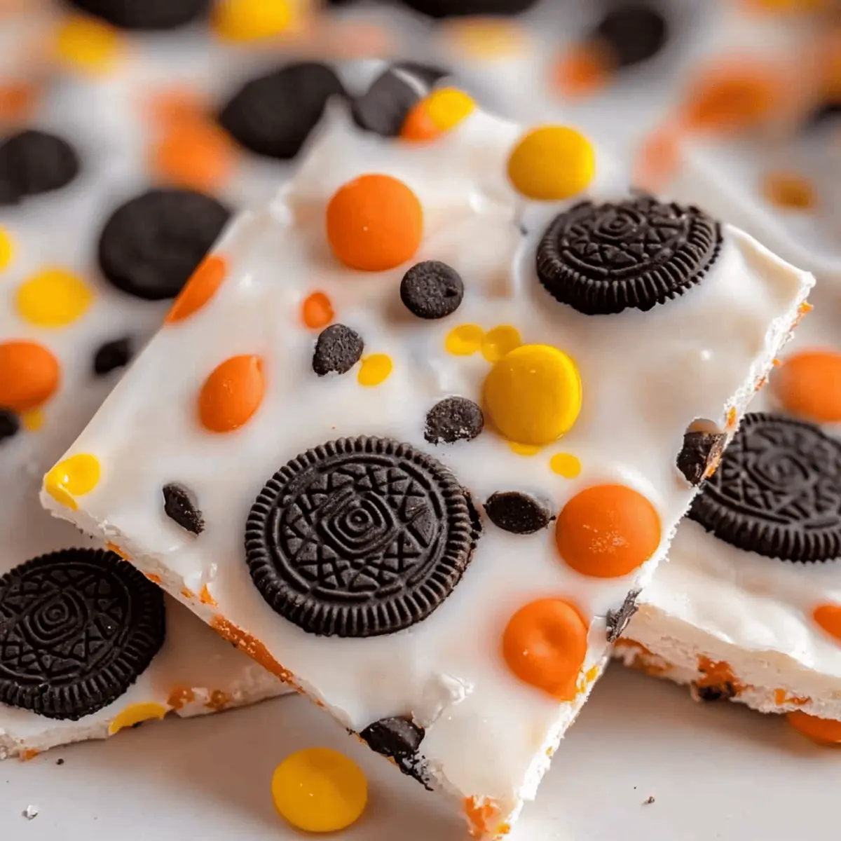 Delightful White Chocolate Halloween Oreo Bark in 5 Minutes