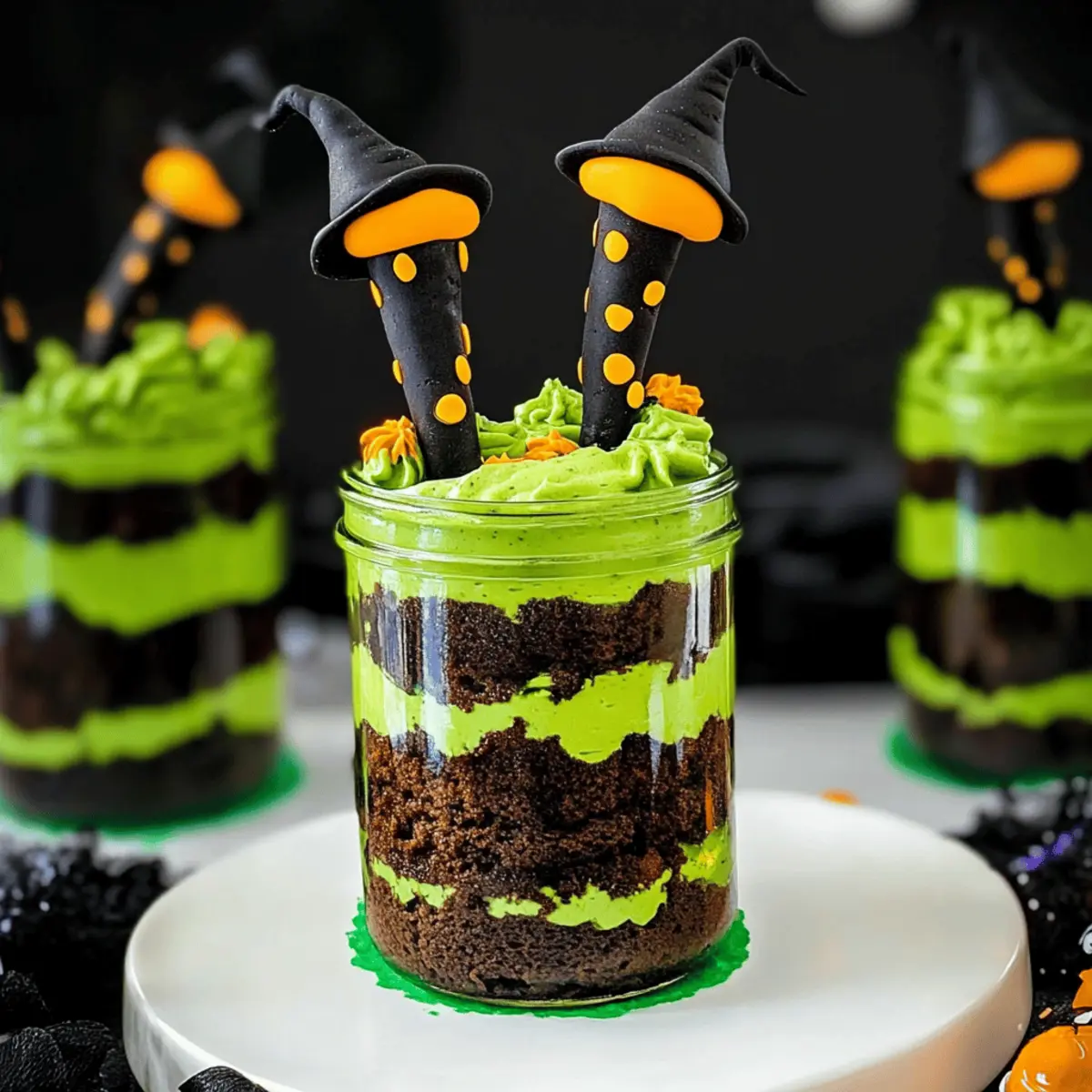 Witches' Brew Halloween Cake Jars That Wow Every Guest