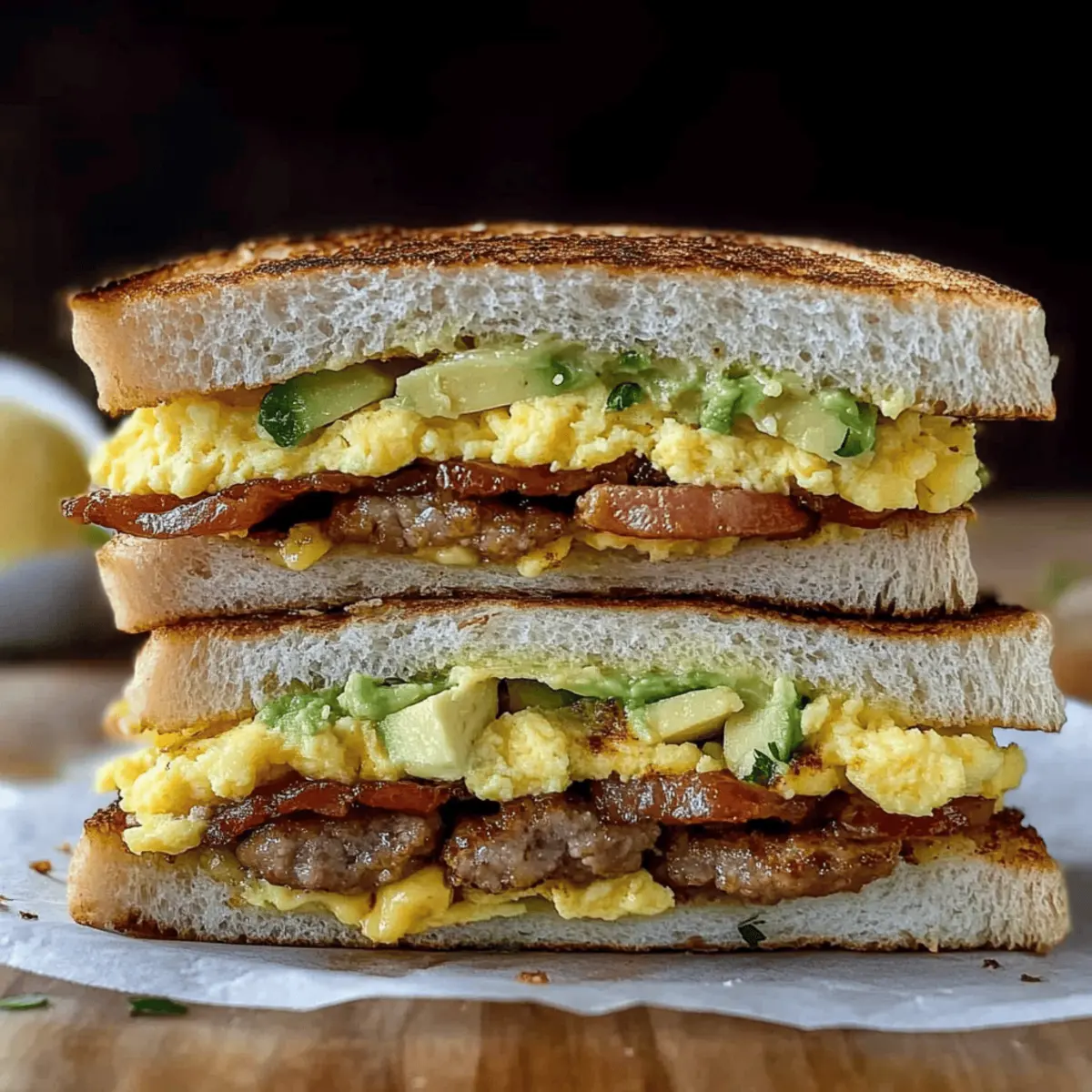 Delicious Breakfast Club Sandwich with Cowboy Butter Magic