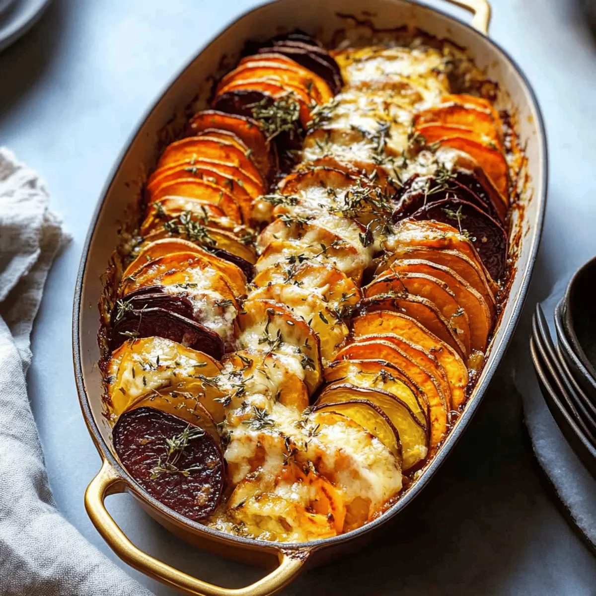 Cheesy Root Vegetable Gratin: Comfort in Every Layer