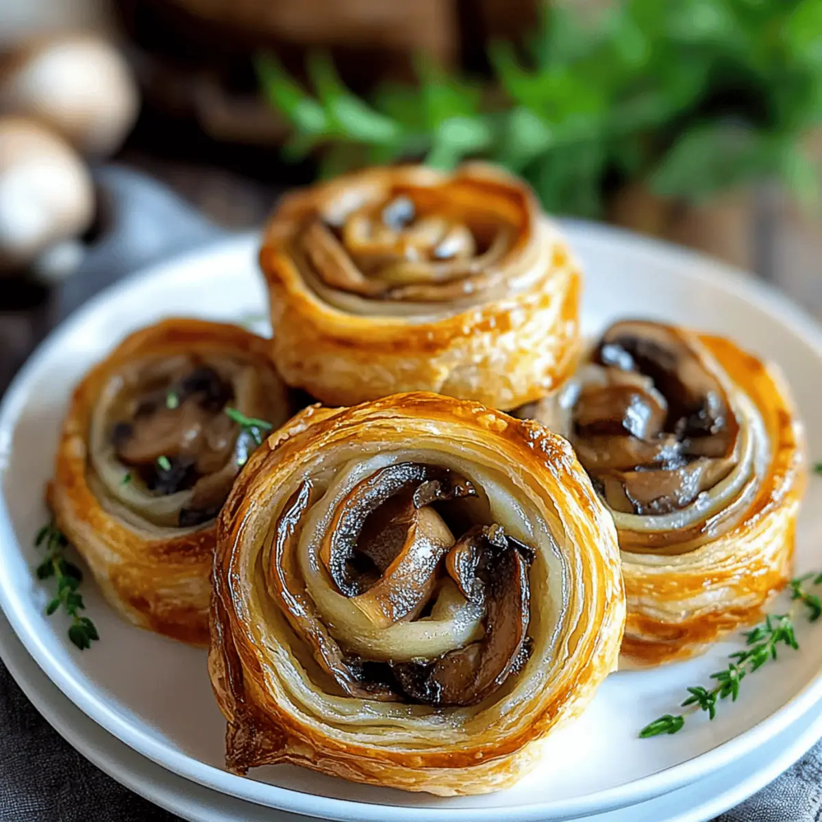 Savory Mushroom Puff Pastry Pinwheels for Effortless Entertaining
