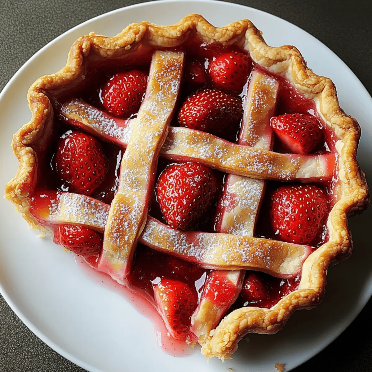 Irresistible Rustic Sweet Baked Strawberry Pie for Summer Joy