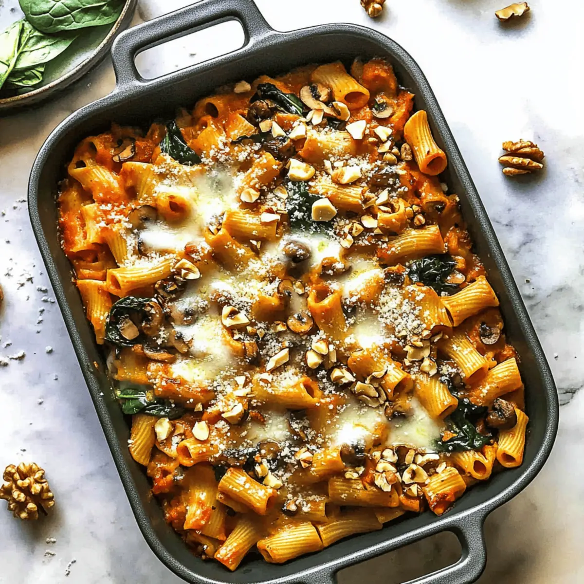 Creamy Pasta Bake with Pumpkin Tomato Sauce Delight