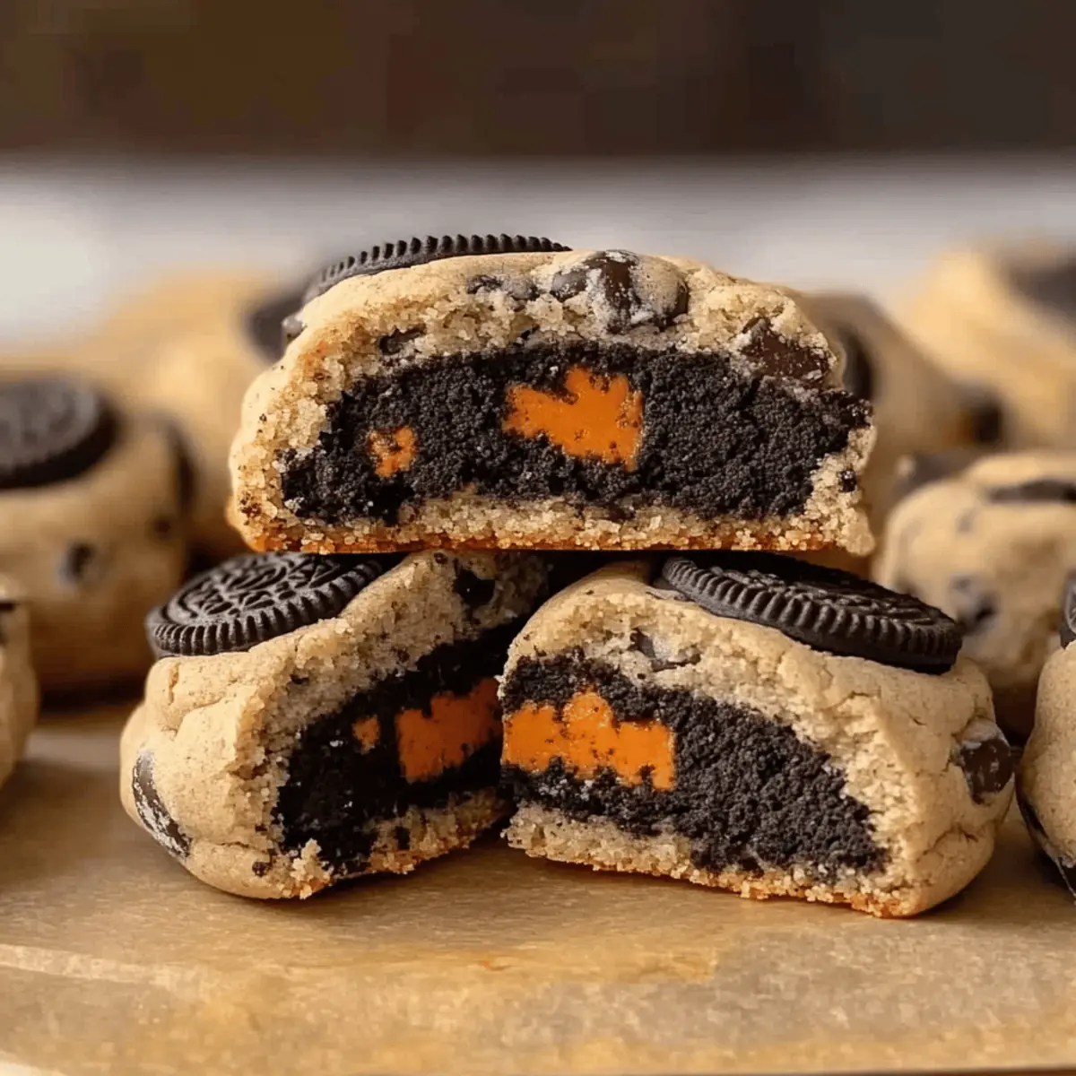 Halloween Oreo Stuffed Chocolate Chip Cookies That Wow!