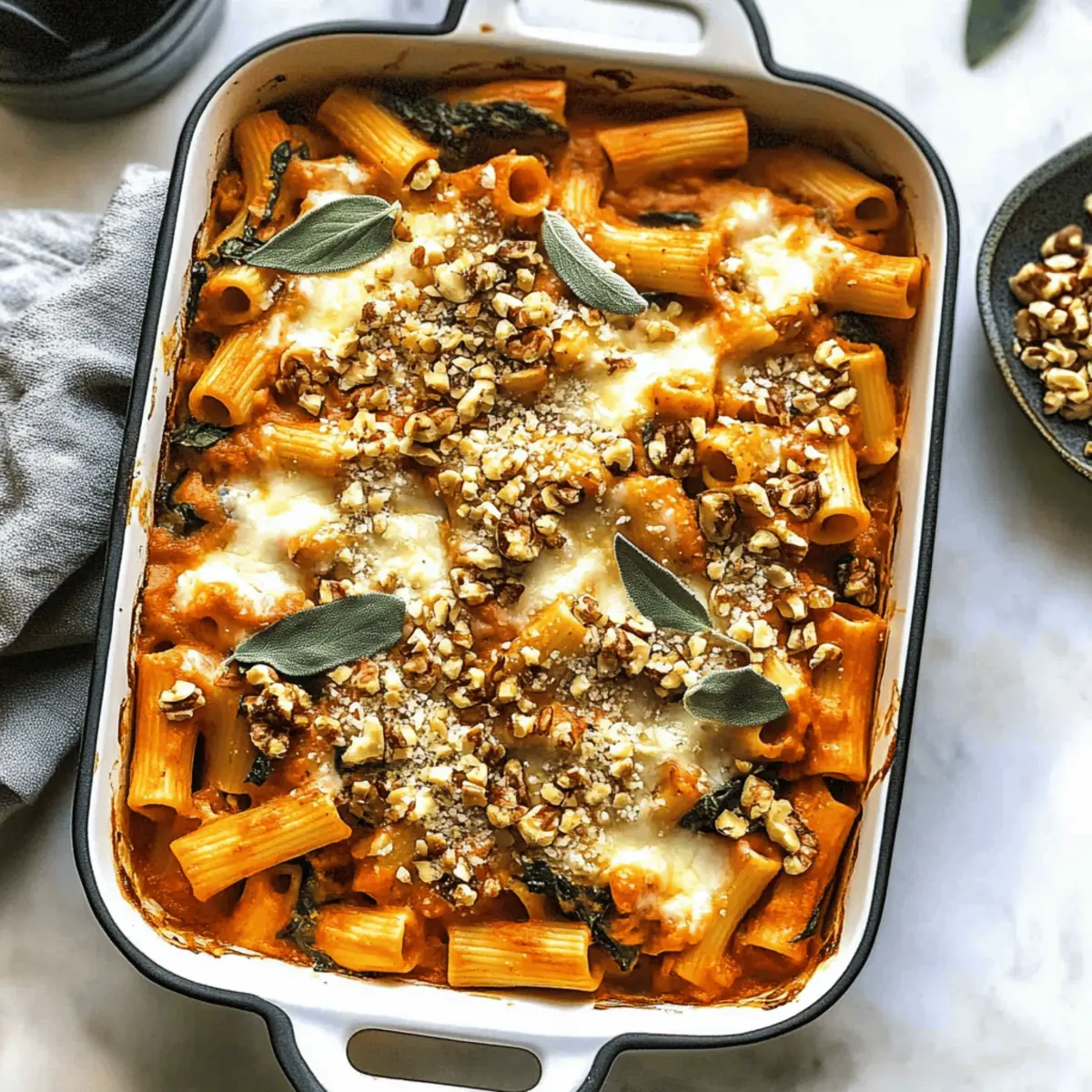 Creamy Pasta Bake with Pumpkin Tomato Sauce for Cozy Nights