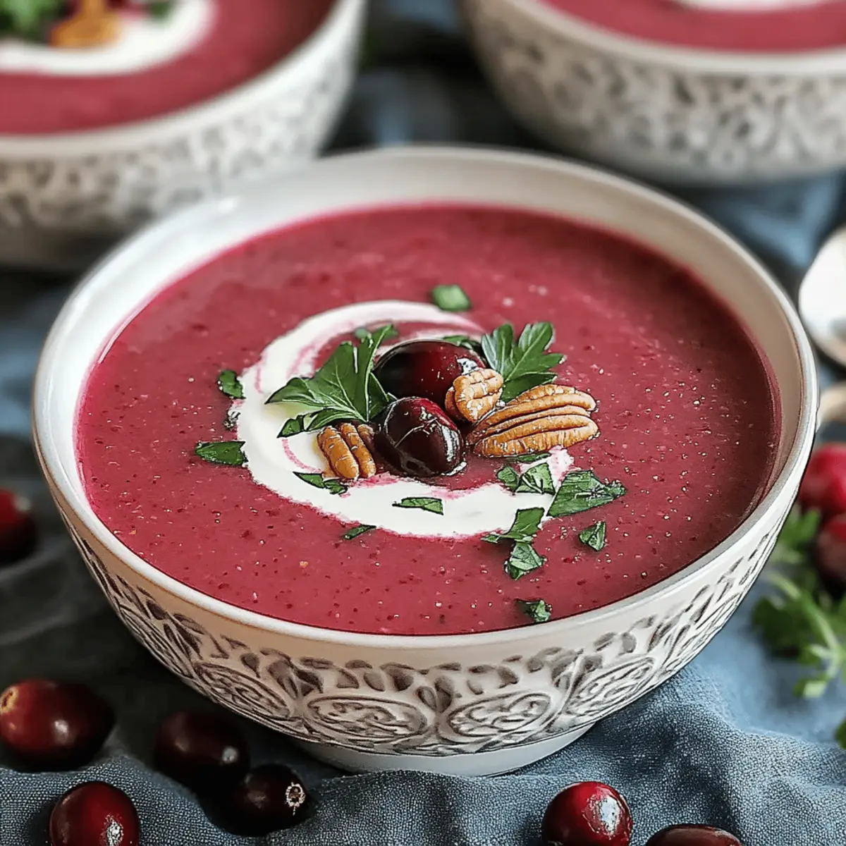 Cozy Spiced Cranberry Soup for a Warm, Festive Delight
