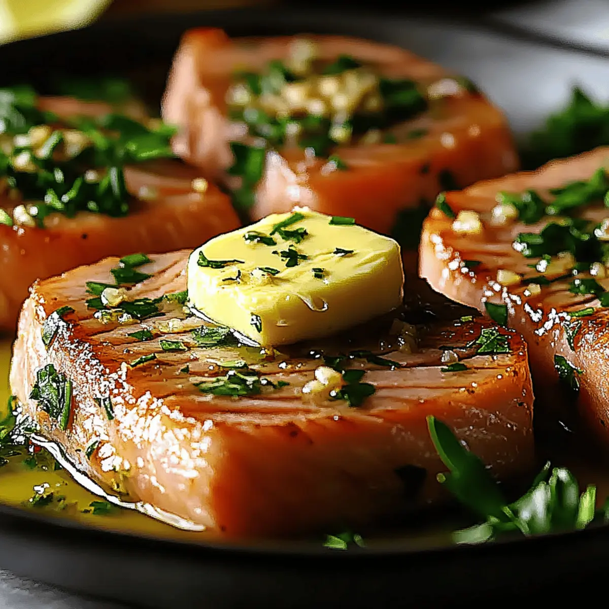Savory Seared Tuna Steaks with Garlic Herb Butter Delight