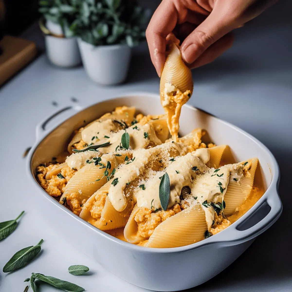 Vegan Pumpkin Ricotta Stuffed Shells: Cozy Fall Delight