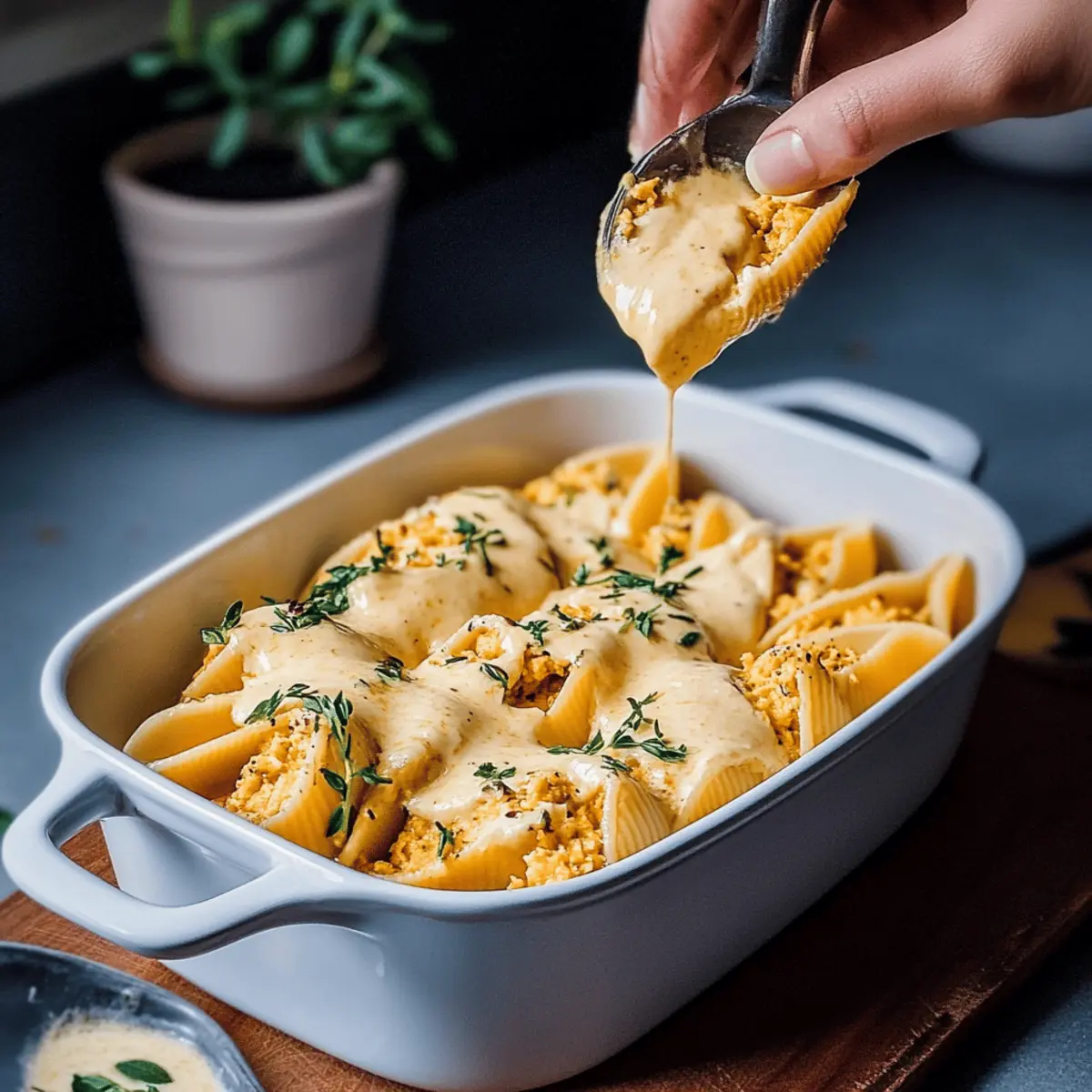 Heavenly Vegan Pumpkin Ricotta Stuffed Shells Recipe