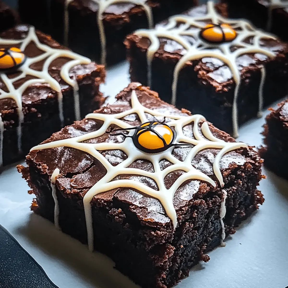 Spooky Spider Web Halloween Brownies Recipe to Impress Guests