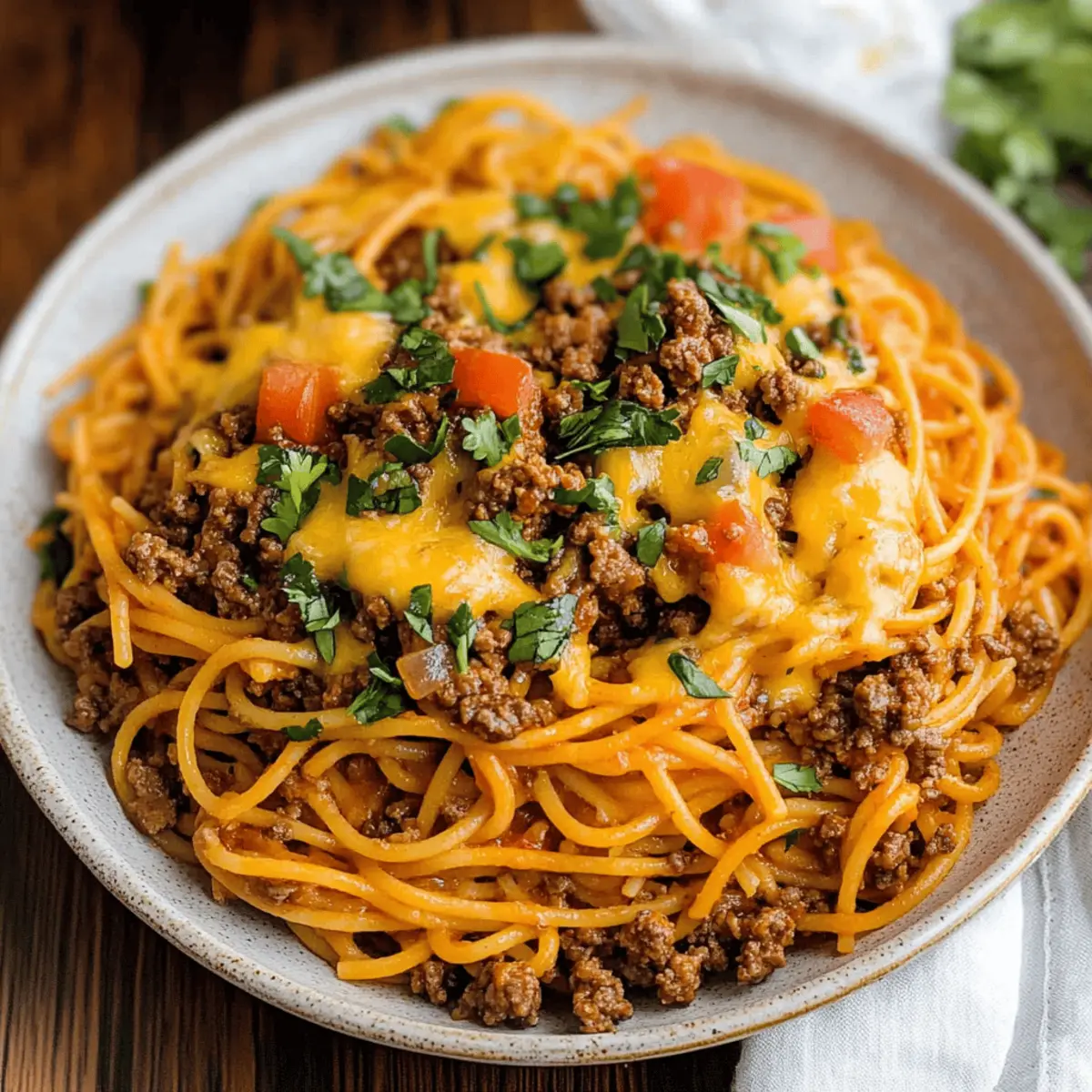 One-Pot Taco Spaghetti: Quick, Cheesy Comfort in Minutes