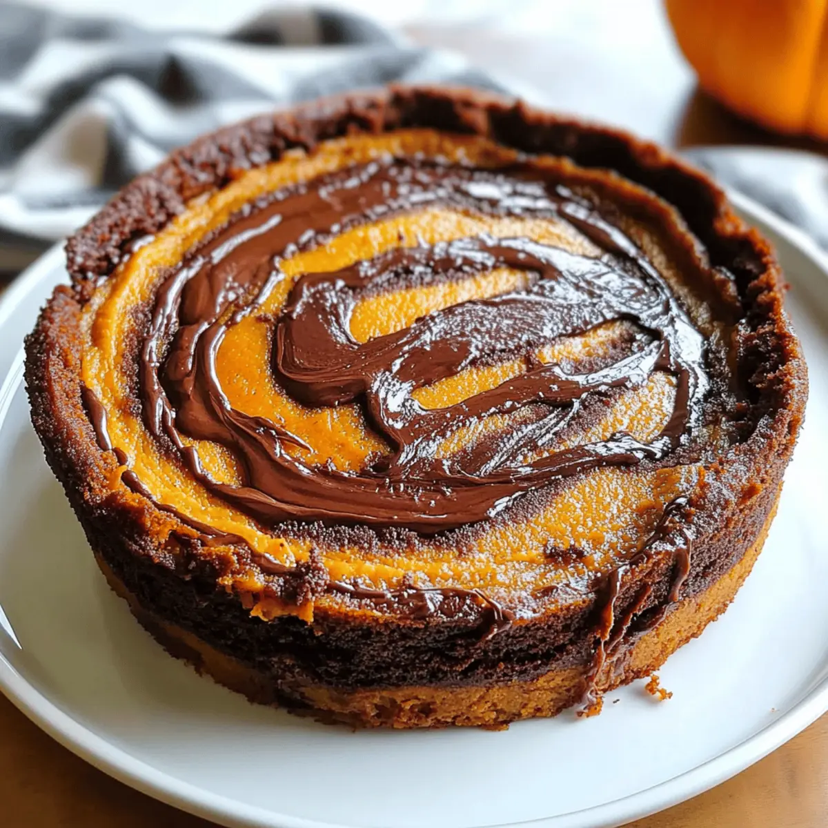 Dreamy Pumpkin Nutella Swirl Cake for Fall Bliss
