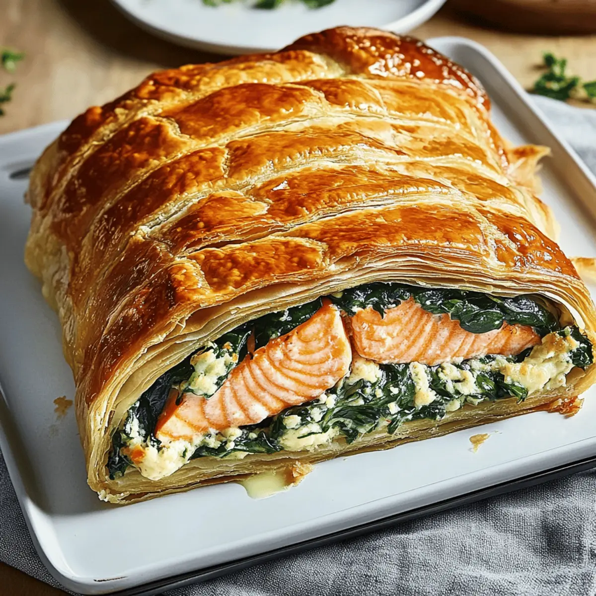 Spinach Cheese Stuffed Salmon Wellington for Cozy Nights