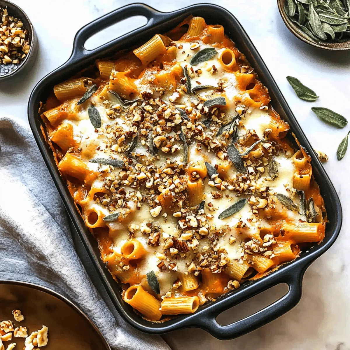 Creamy Pasta Bake with Pumpkin Tomato Sauce Delight