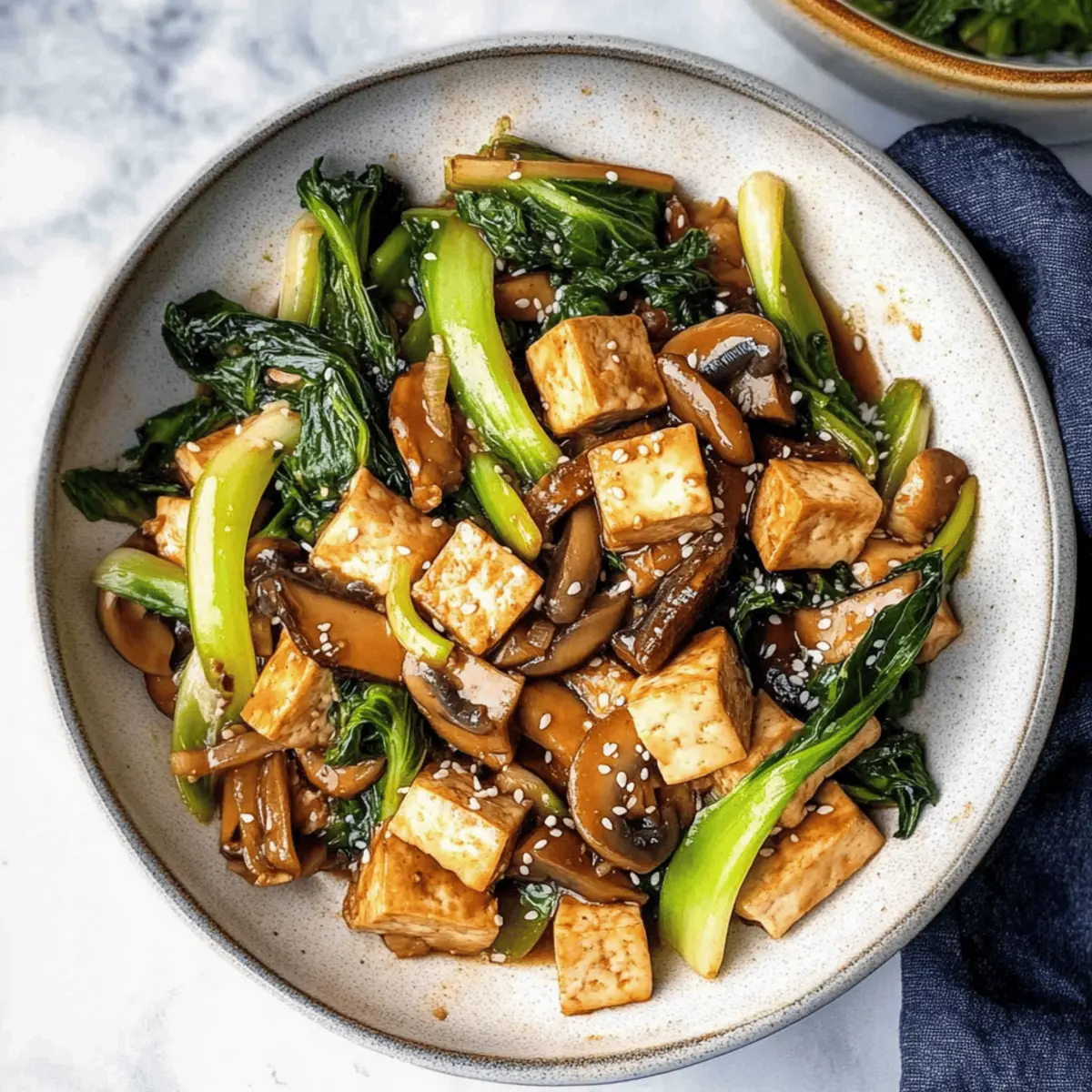 Savory Tofu and Mushroom Stir Fry in Just 15 Minutes