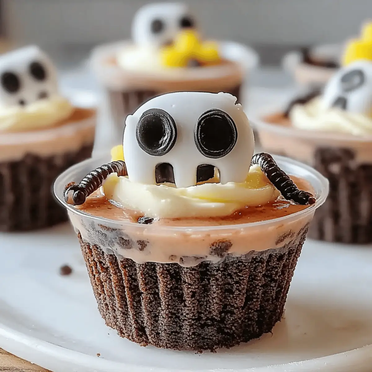 Spooky Graveyard Pudding Cookie Cups Recipe for Halloween Fun